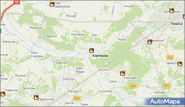 mapa Klembów, Klembów na mapie Targeo