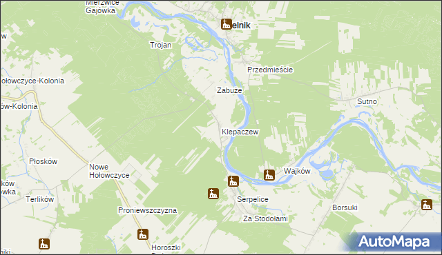 mapa Klepaczew, Klepaczew na mapie Targeo