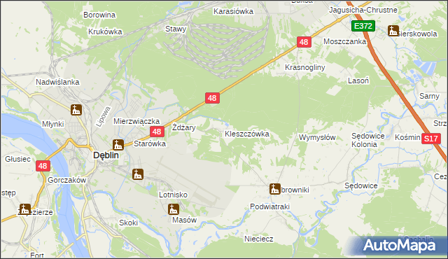 mapa Kleszczówka, Kleszczówka na mapie Targeo