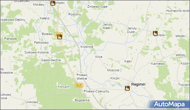 mapa Klice, Klice na mapie Targeo