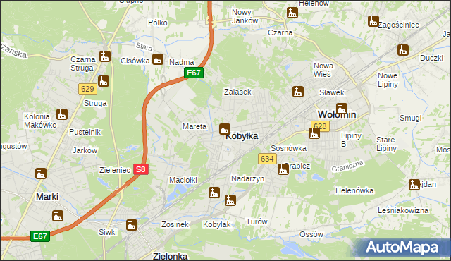 mapa Kobyłka, Kobyłka na mapie Targeo