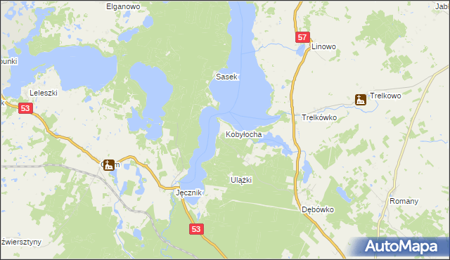 mapa Kobyłocha, Kobyłocha na mapie Targeo