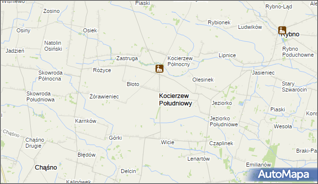 mapa Kocierzew Południowy, Kocierzew Południowy na mapie Targeo