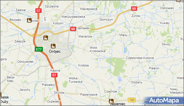 mapa Kociszew gmina Grójec, Kociszew gmina Grójec na mapie Targeo