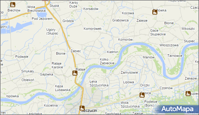 mapa Kółko Żabieckie, Kółko Żabieckie na mapie Targeo