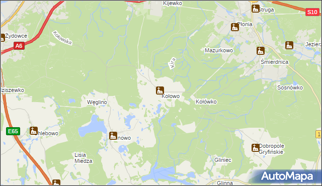 mapa Kołowo, Kołowo na mapie Targeo