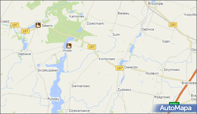 mapa Komorowo gmina Kłecko, Komorowo gmina Kłecko na mapie Targeo