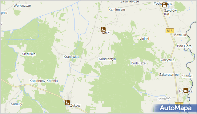 mapa Konstantyn, Konstantyn na mapie Targeo