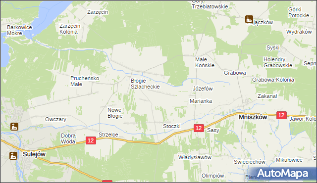 mapa Konstantynów gmina Mniszków, Konstantynów gmina Mniszków na mapie Targeo