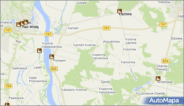 mapa Kopanina Kamieńska, Kopanina Kamieńska na mapie Targeo