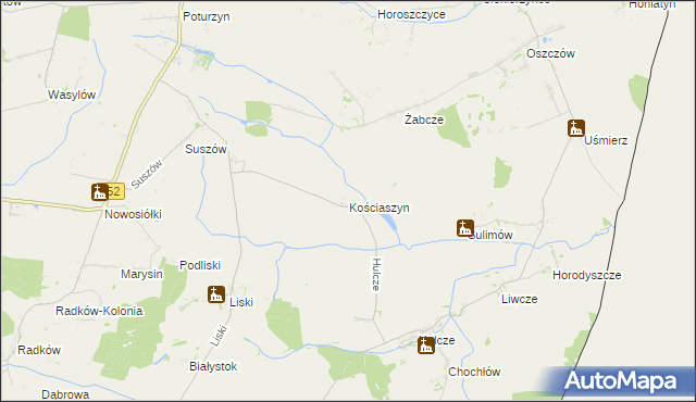 mapa Kościaszyn, Kościaszyn na mapie Targeo