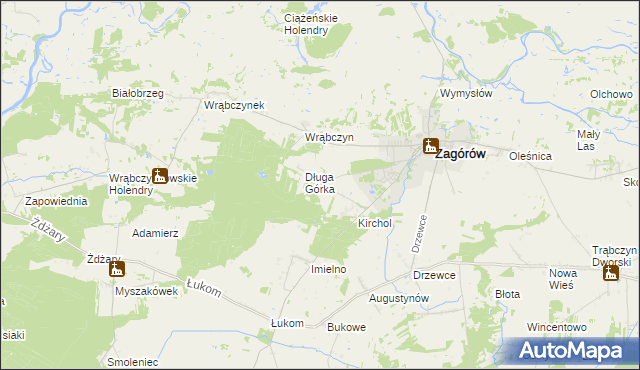 mapa Kościołków, Kościołków na mapie Targeo