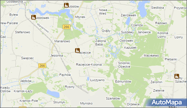 mapa Koszary gmina Sompolno, Koszary gmina Sompolno na mapie Targeo