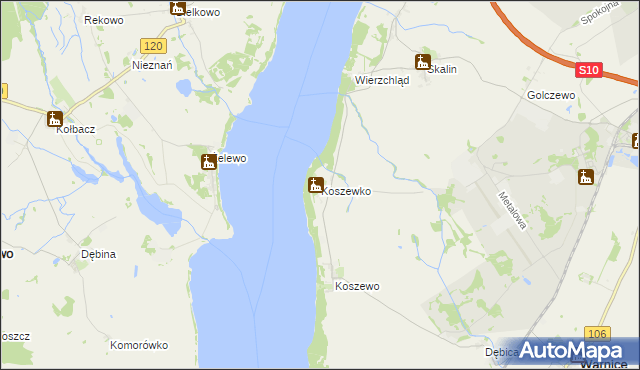 mapa Koszewko, Koszewko na mapie Targeo