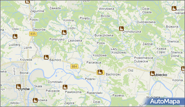 mapa Kosztowa, Kosztowa na mapie Targeo