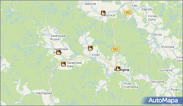mapa Kotań, Kotań na mapie Targeo