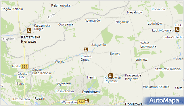 mapa Kowala Pierwsza, Kowala Pierwsza na mapie Targeo