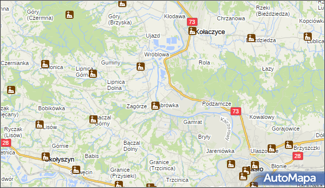 mapa Krajowice, Krajowice na mapie Targeo