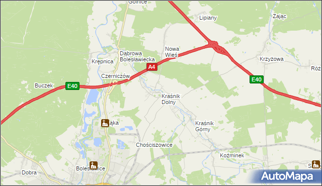 mapa Kraśnik Dolny, Kraśnik Dolny na mapie Targeo