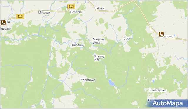 mapa Krasny Bór, Krasny Bór na mapie Targeo