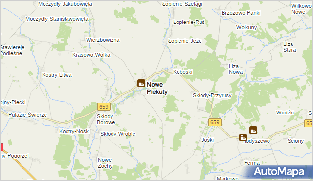 mapa Krasowo-Siódmaki, Krasowo-Siódmaki na mapie Targeo