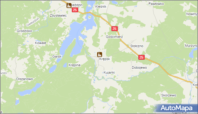 mapa Krępsk, Krępsk na mapie Targeo