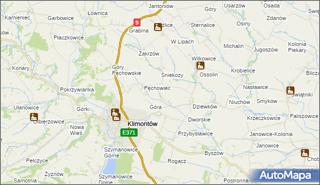 mapa Kroblice Pęchowskie, Kroblice Pęchowskie na mapie Targeo