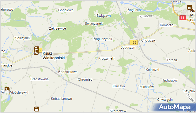 mapa Kruczynek, Kruczynek na mapie Targeo
