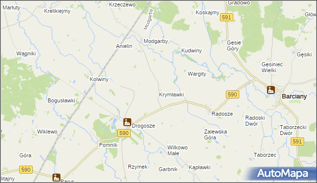 mapa Krymławki, Krymławki na mapie Targeo