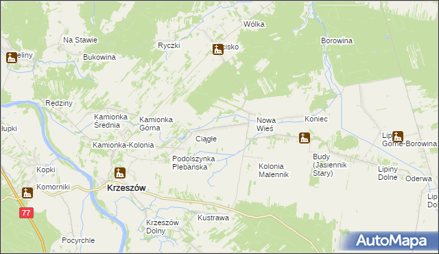 mapa Krzeszów Górny, Krzeszów Górny na mapie Targeo