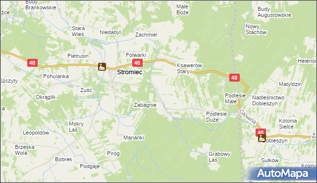 mapa Ksawerów Nowy, Ksawerów Nowy na mapie Targeo