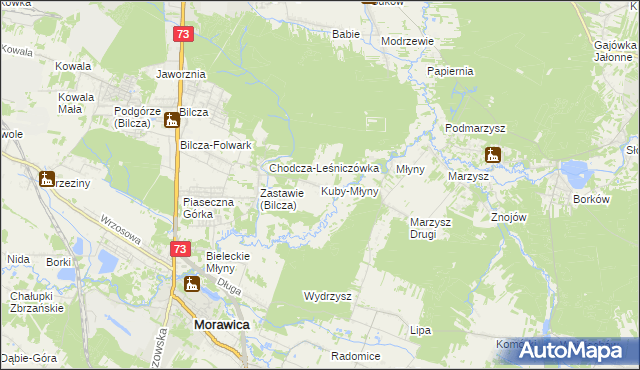 mapa Kuby-Młyny, Kuby-Młyny na mapie Targeo