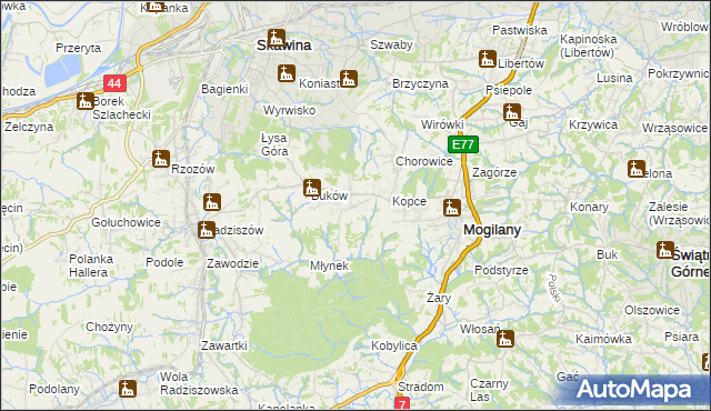 mapa Kulerzów, Kulerzów na mapie Targeo