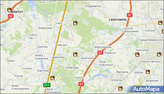 mapa Kuleszówka, Kuleszówka na mapie Targeo