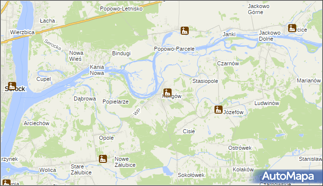 mapa Kuligów, Kuligów na mapie Targeo