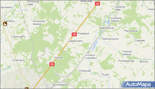 mapa Kundzin, Kundzin na mapie Targeo