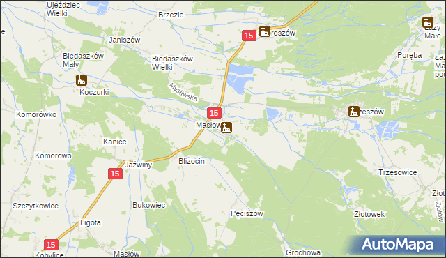 mapa Kuźniczysko, Kuźniczysko na mapie Targeo