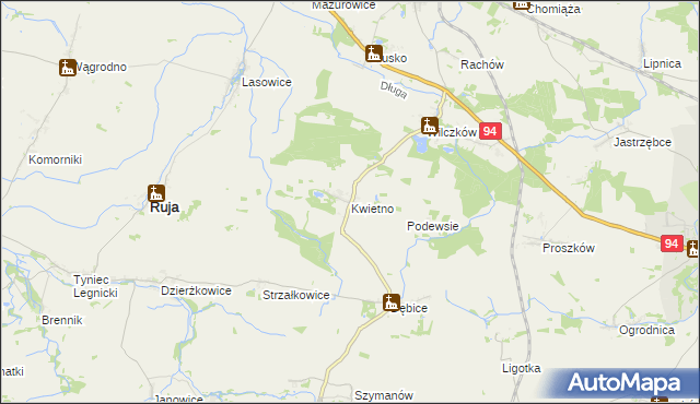 mapa Kwietno, Kwietno na mapie Targeo