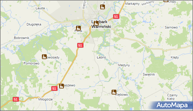 mapa Łabno, Łabno na mapie Targeo