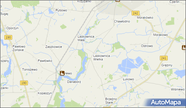 mapa Laskownica Wielka, Laskownica Wielka na mapie Targeo