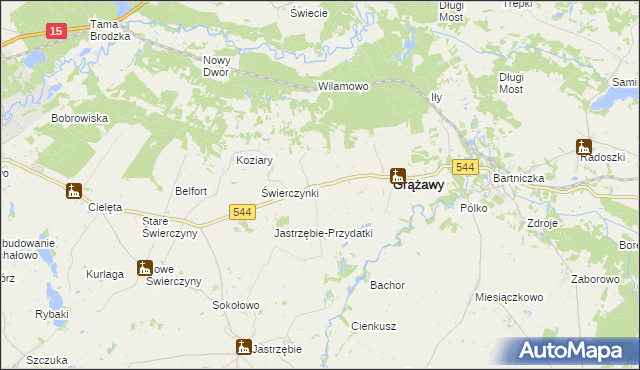 mapa Łaszewo gmina Bartniczka, Łaszewo gmina Bartniczka na mapie Targeo