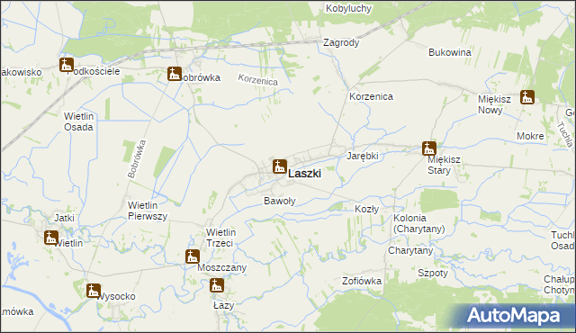 mapa Laszki powiat jarosławski, Laszki powiat jarosławski na mapie Targeo