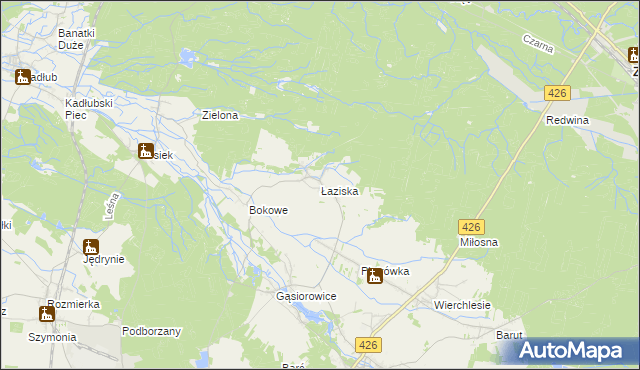 mapa Łaziska gmina Jemielnica, Łaziska gmina Jemielnica na mapie Targeo