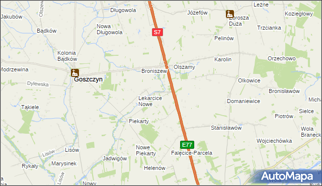 mapa Lekarcice Stare, Lekarcice Stare na mapie Targeo