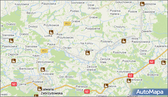 mapa Leńcze, Leńcze na mapie Targeo