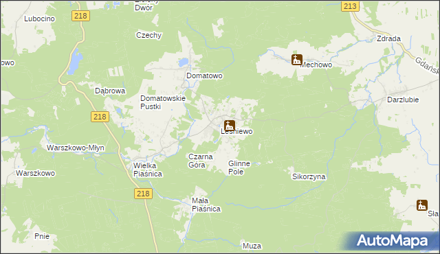 mapa Leśniewo gmina Puck, Leśniewo gmina Puck na mapie Targeo