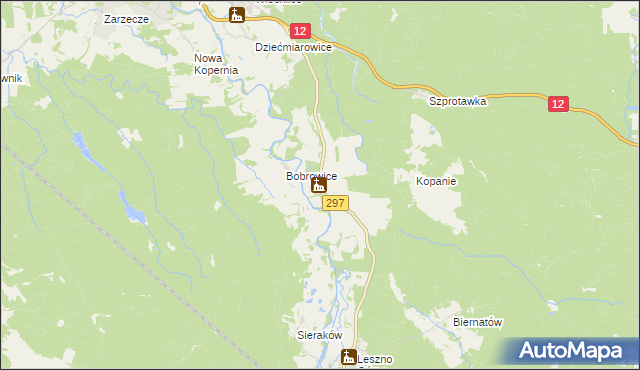 mapa Leszno Dolne, Leszno Dolne na mapie Targeo