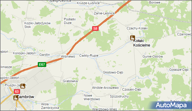 mapa Łętowo-Dąb, Łętowo-Dąb na mapie Targeo