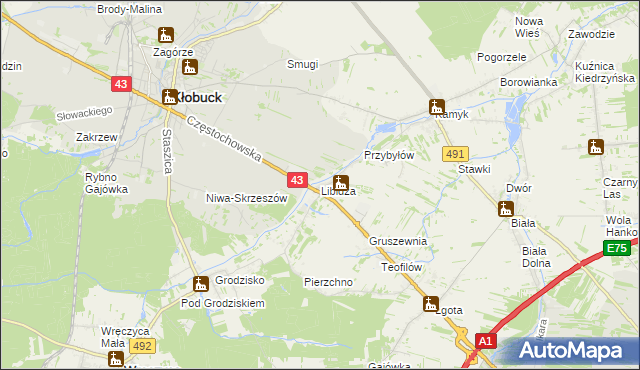 mapa Libidza, Libidza na mapie Targeo