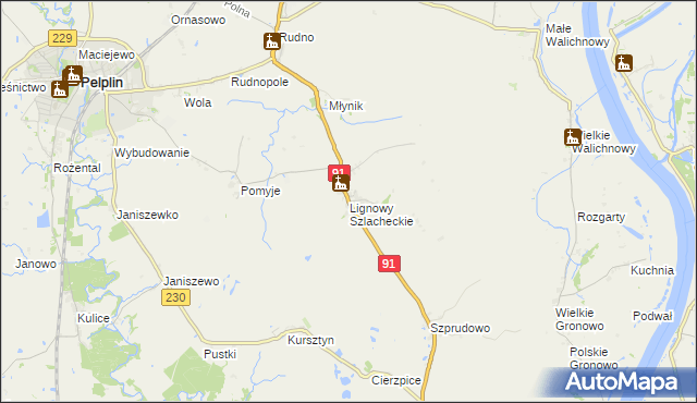 mapa Lignowy Szlacheckie, Lignowy Szlacheckie na mapie Targeo